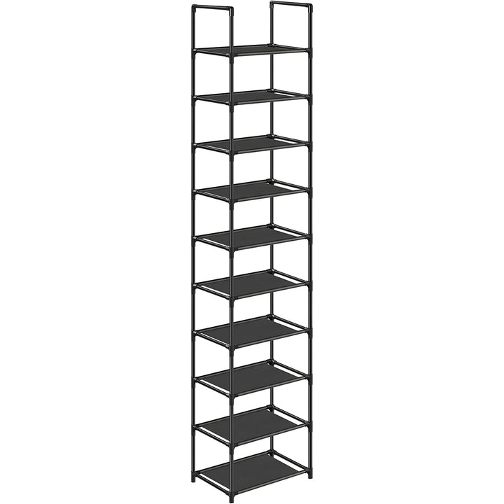 10 szintes cipőtartó, helytakarékos cipő polc 33 x 33 x 173 cm, fekete-VASBÚTOR