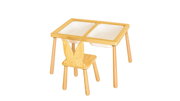 Gyerekasztal székekkel Table and Chair - White-VASBÚTOR