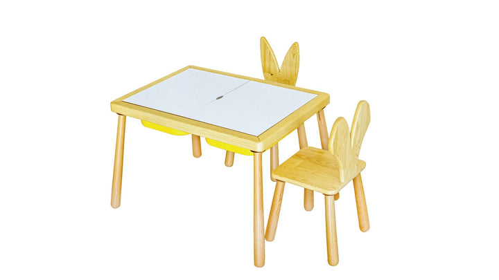 Gyerekasztal székekkel Table and 2 Chairs - Yellow-VASBÚTOR