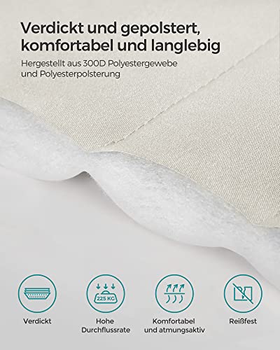 2 személye kemping függőágy párnával, 200x140 cm, max 225 kg, krém bézs színű-VASBÚTOR