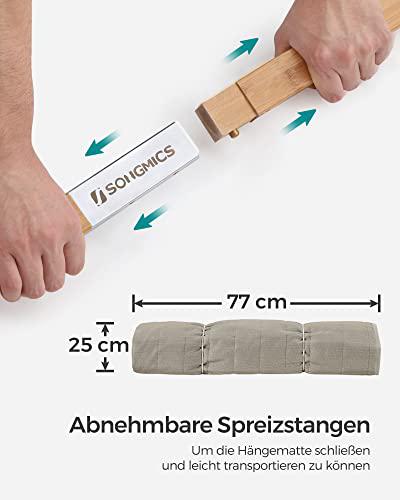 2 személye kemping függőágy párnával, 200x140 cm, max 225 kg, krém bézs színű-VASBÚTOR