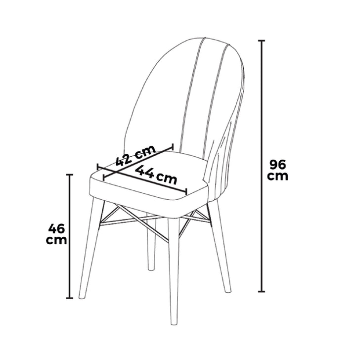 Étkezőszék szett (6 db) Ritim - Cappuccino, Barna-VASBÚTOR