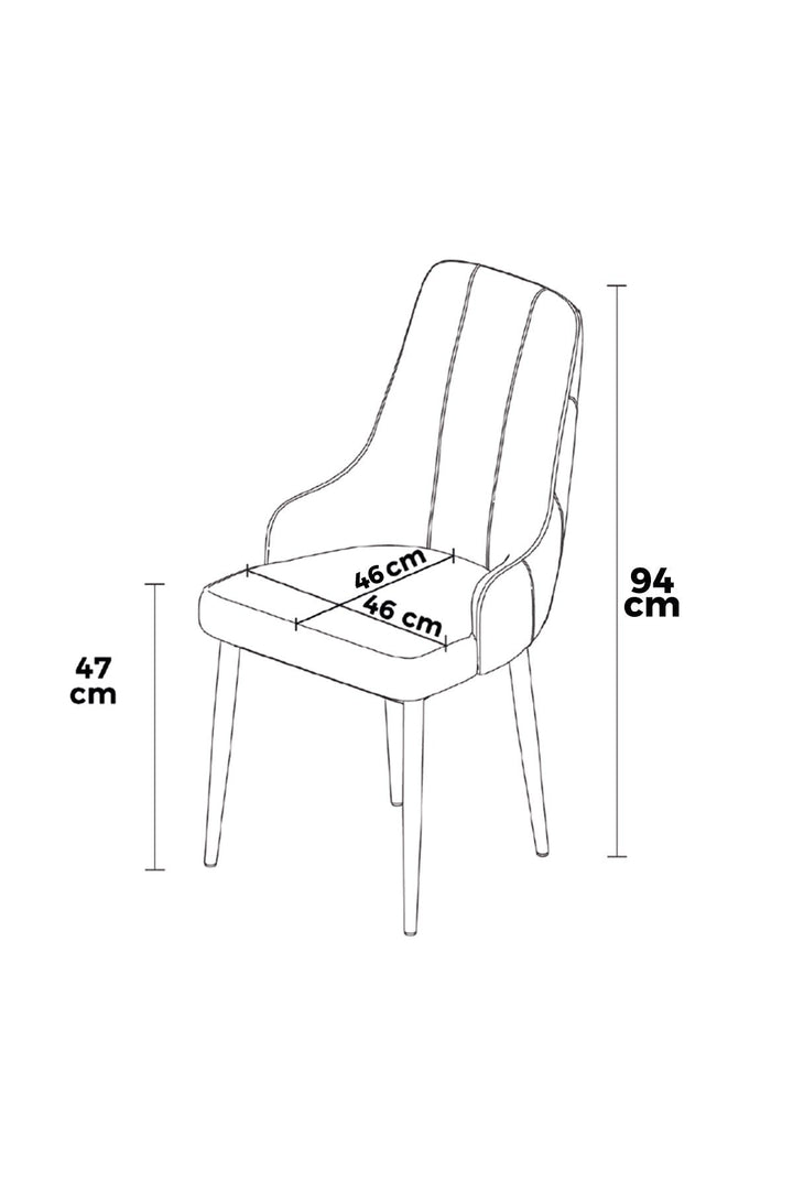 Étkezőszék szett (2 db) Newa - Szürke, Barna-VASBÚTOR