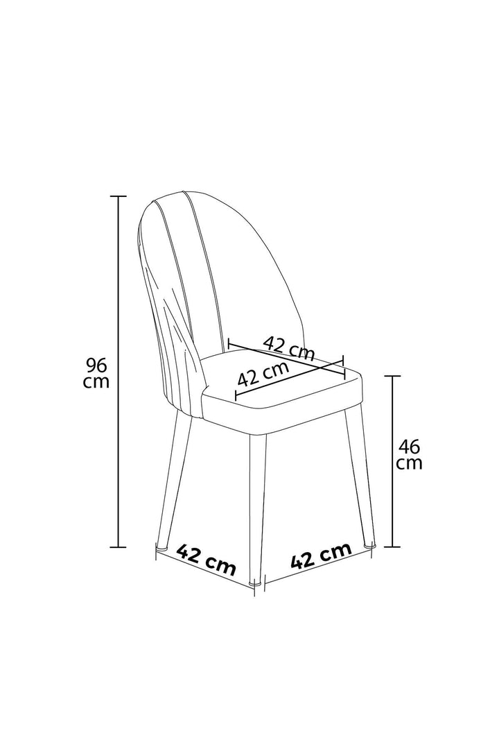 Étkezőszék szett (2 db) Mara - Cappuccino, Króm-VASBÚTOR