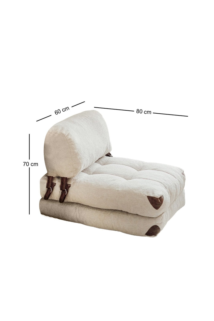 Egyzemélyes kanapéágy- Fold Teddy - Krém-VASBÚTOR