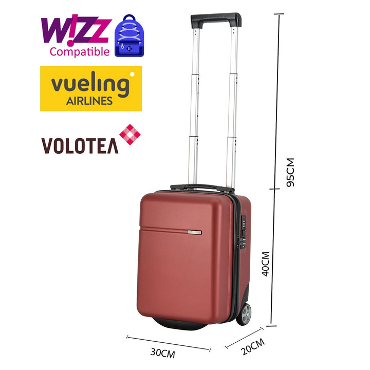 40x30x20cm bőrönd, WIZZ AIR felvihető kézipoggyász, Bordó-VASBÚTOR