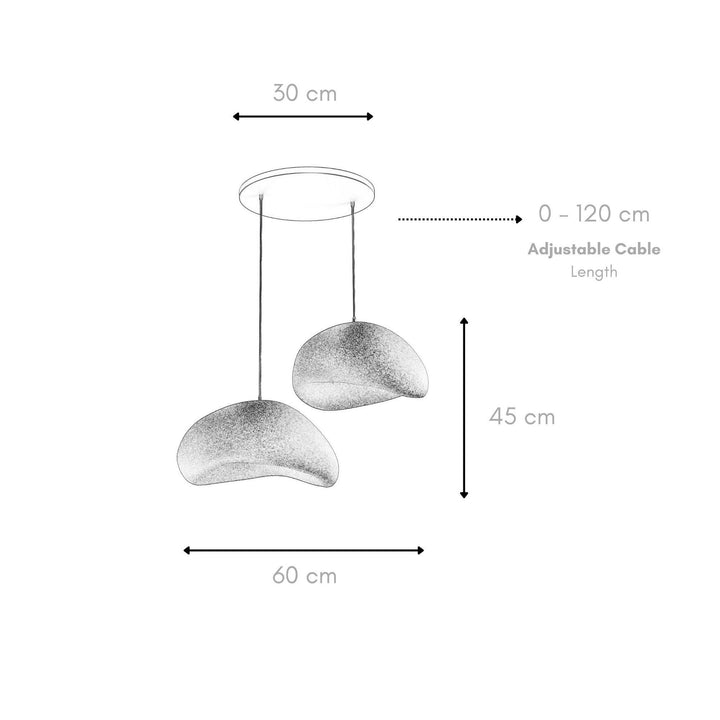 Függőlámpa - Wabi Sabi Grainbeams - Betonszürke-VASBÚTOR