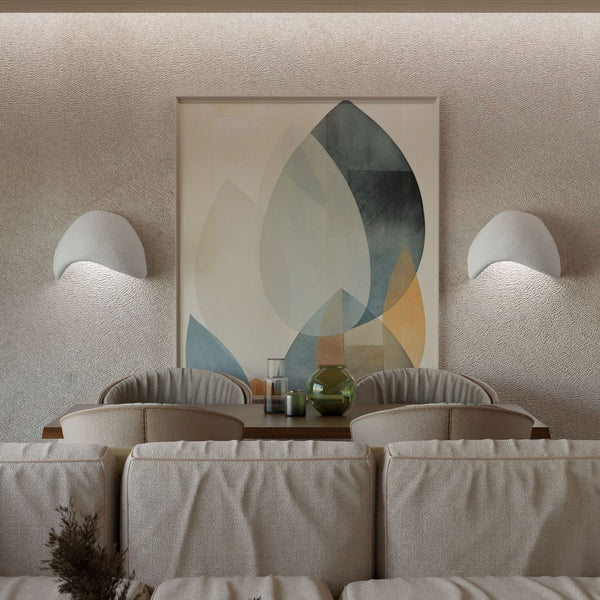 Fali Lámpa Szett (2 db)Wabi Sabi Shell - Fehér-VASBÚTOR