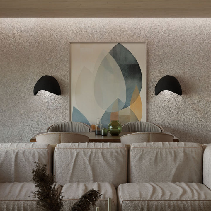 Fali Lámpa Szett (2 db)Wabi Sabi Shell - Fekete-VASBÚTOR