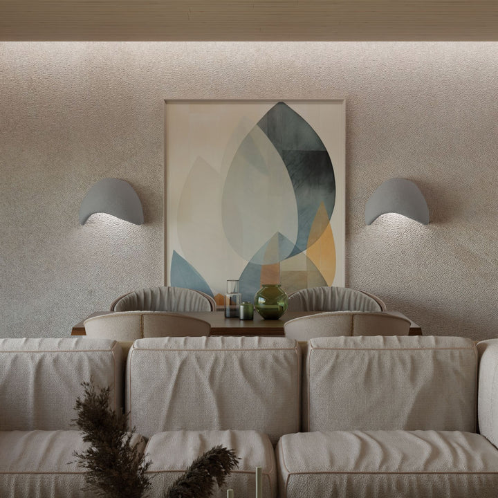Fali Lámpa Szett (2 db)Wabi Sabi Shell - Betonszürke-VASBÚTOR