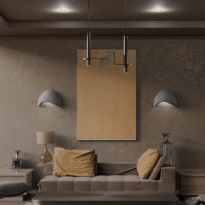Fali Lámpa Szett (2 db)Wabi Sabi Shell - Betonszürke-VASBÚTOR