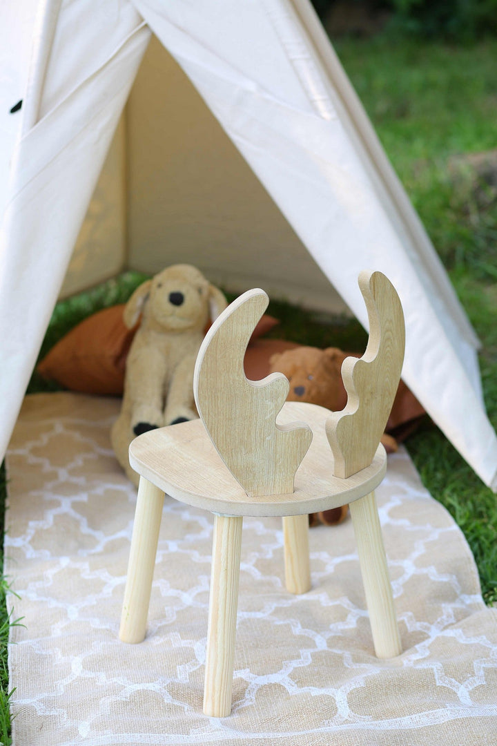 Gyerekasztal székekkel Deer One Chair Set - Brown-VASBÚTOR