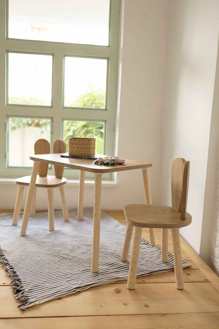 Gyerekasztal székekkel Bunny Two Chair Set - Brown-VASBÚTOR