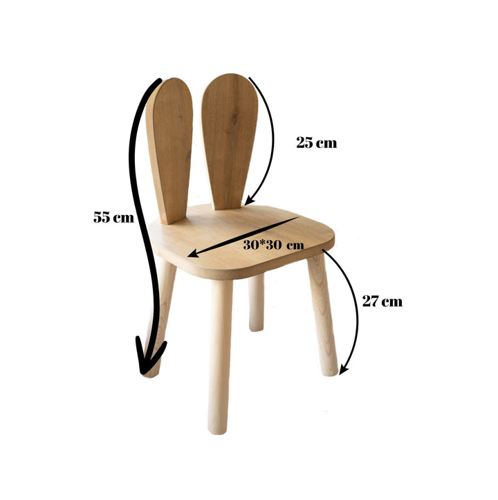 Gyerekszék Bunny Chair - Brown-VASBÚTOR