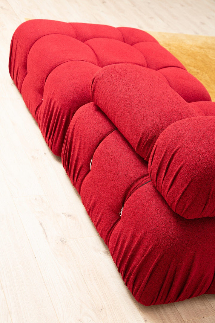 Sarokkanapé Bubble ( L1-O1-1R -Puf) - Red-VASBÚTOR