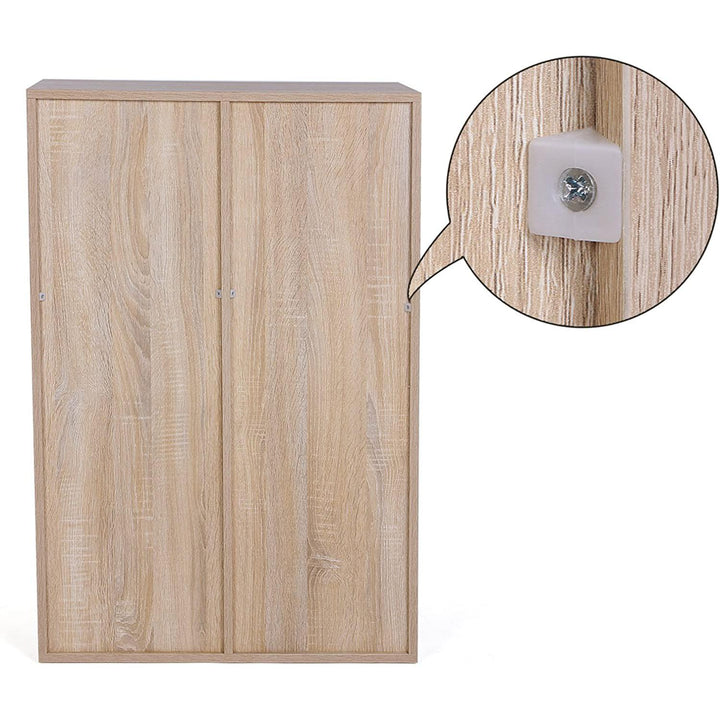 6 Rekeszes könyvespolc, polc, tölgyfa színű-VASBÚTOR