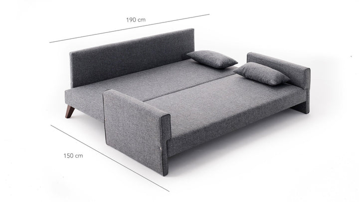 3 személyes kanapéágy Bella Sofa - Szürke-VASBÚTOR