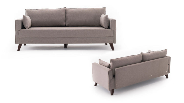 3 személyes kanapéágy Bella Sofa - Krém-VASBÚTOR