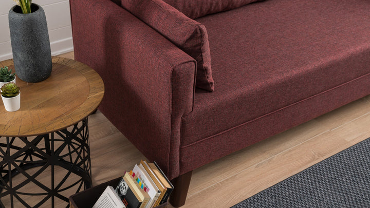3 személyes kanapéágy Bella Sofa - Bordó-VASBÚTOR