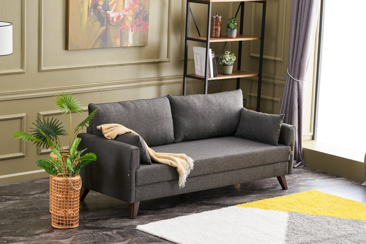 3 személyes kanapéágy Bella Sofa - Antracit-VASBÚTOR