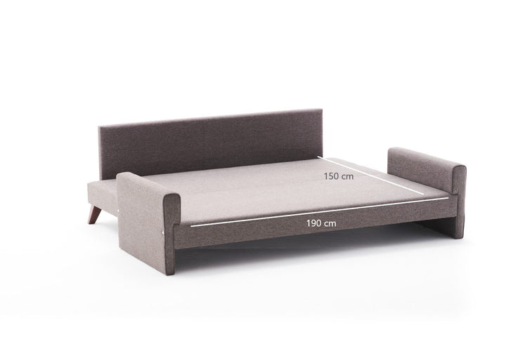 3 személyes kanapéágy Bella Sofa - Barna-VASBÚTOR