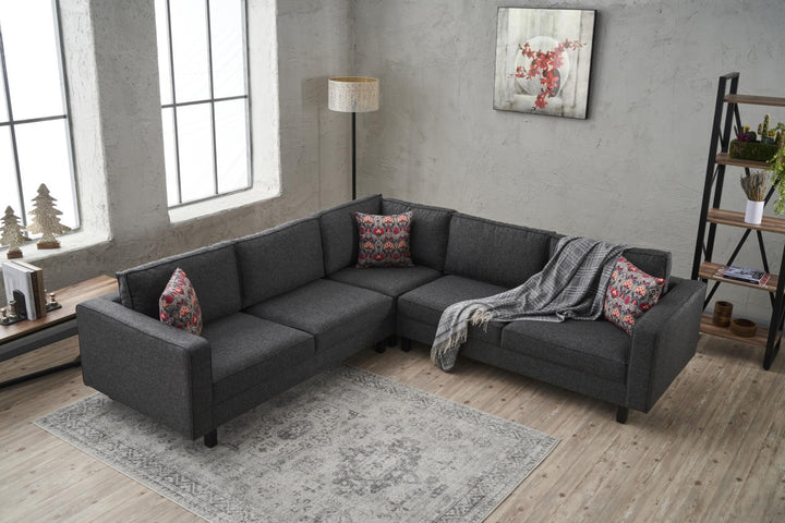 Sarokkanapé Kale Linen - Antracit-VASBÚTOR
