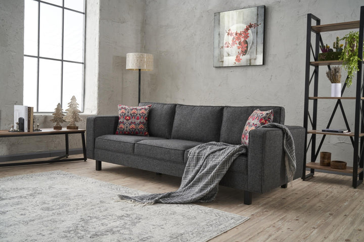 3 személyes kanapé Kale Linen - Antracit-VASBÚTOR