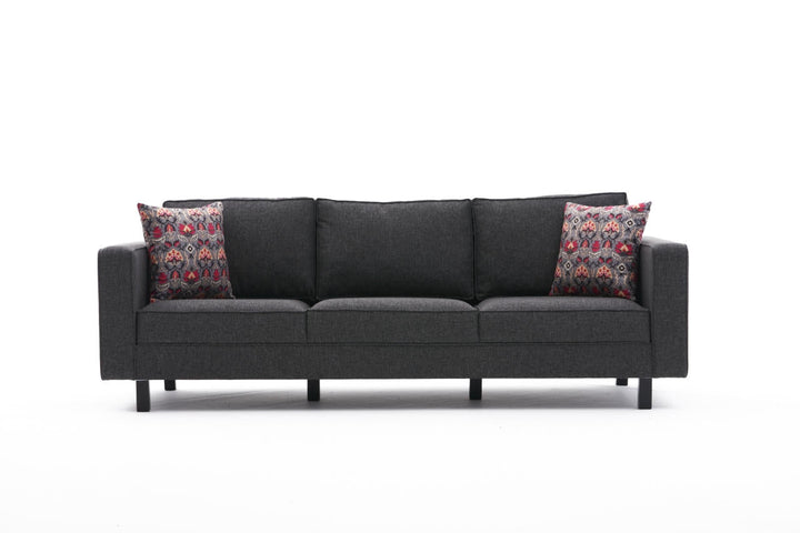 3 személyes kanapé Kale Linen - Antracit-VASBÚTOR