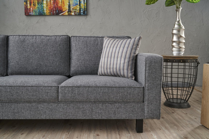 3 személyes kanapé Kale Linen - Szürke-VASBÚTOR