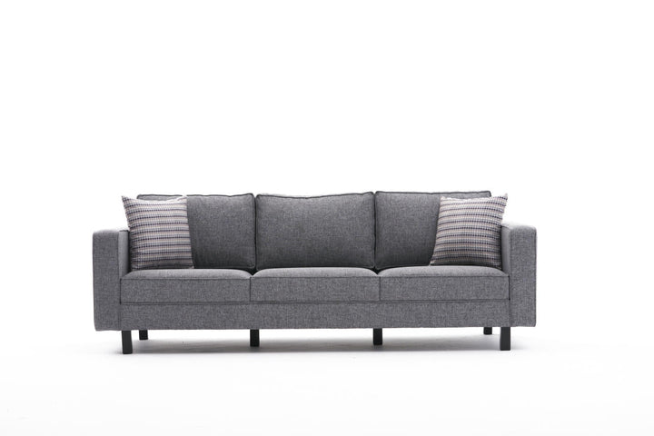 3 személyes kanapé Kale Linen - Szürke-VASBÚTOR