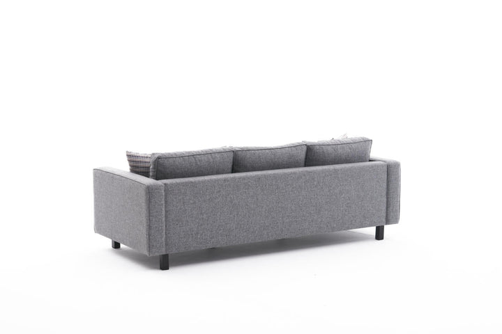 3 személyes kanapé Kale Linen - Szürke-VASBÚTOR