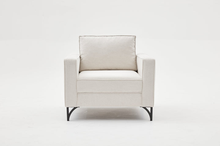 Fotel Berlin - Krém, Fekete-VASBÚTOR