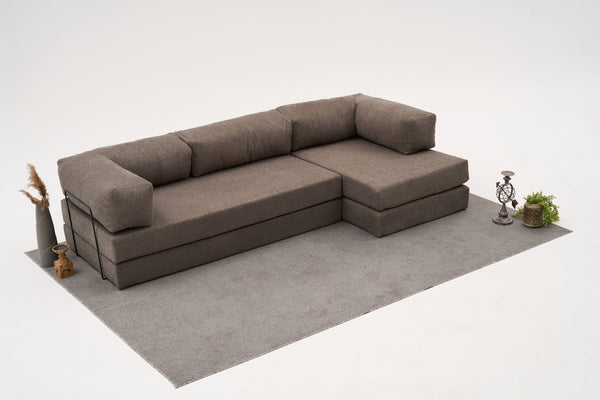 Sarokkanapé Comfort - Szürke-VASBÚTOR