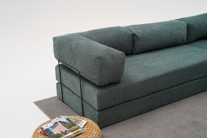 Sarokkanapé Comfort - Zöld-VASBÚTOR