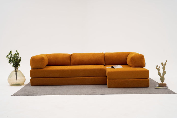 Sarokkanapé Comfort - Narancssárga-VASBÚTOR