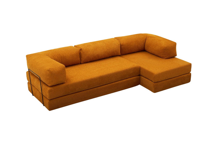 Sarokkanapé Comfort - Narancssárga-VASBÚTOR