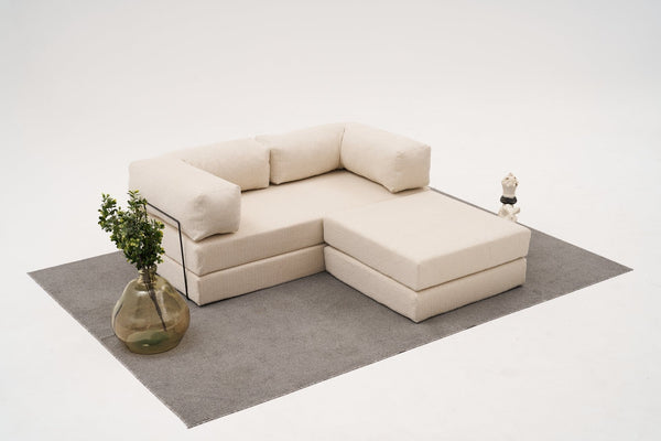 Sarokkanapé Comfort Mini - Krém-VASBÚTOR