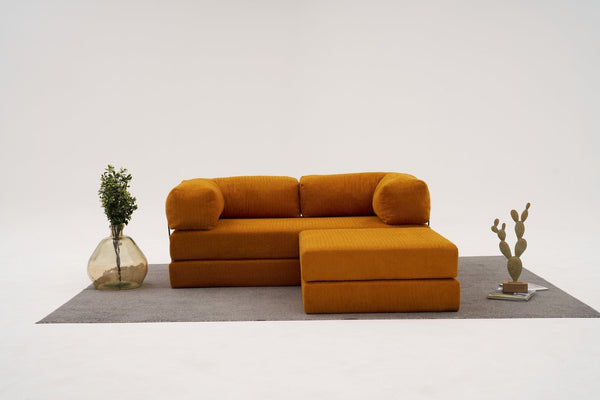 Sarokkanapé Comfort Mini - Narancssárga-VASBÚTOR