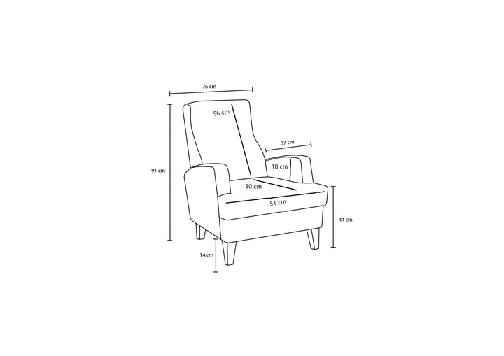 Fotel Aly Arzilla - Krém-VASBÚTOR