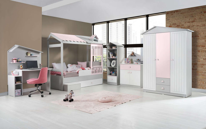 Gyerek íróasztal Ayder - Pink-VASBÚTOR