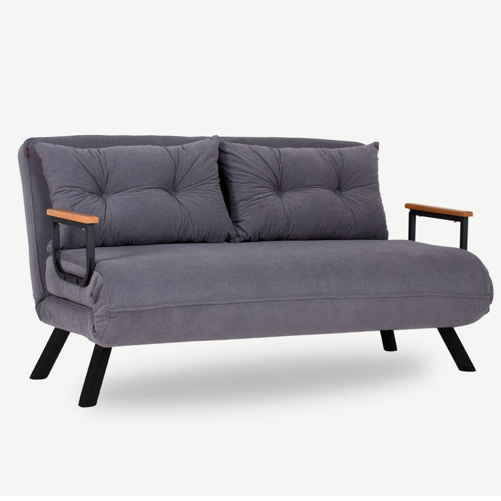 2 személyes kanapéágy Homoko 2-Seater - Szürke-VASBÚTOR