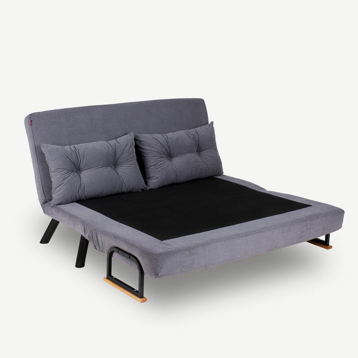 2 személyes kanapéágy Homoko 2-Seater - Szürke-VASBÚTOR