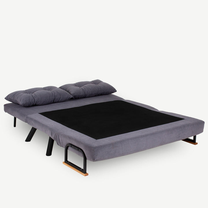 2 személyes kanapéágy Homoko 2-Seater - Szürke-VASBÚTOR