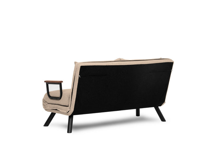 2 személyes kanapéágy Homoko 2-Seater - Krém-VASBÚTOR