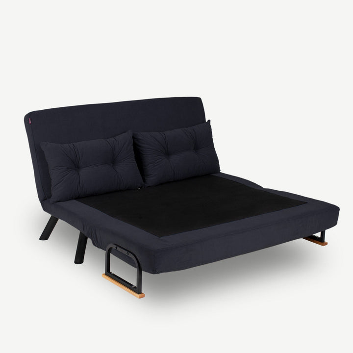 2 személyes kanapéágy Homoko 2-Seater - Fekete-VASBÚTOR