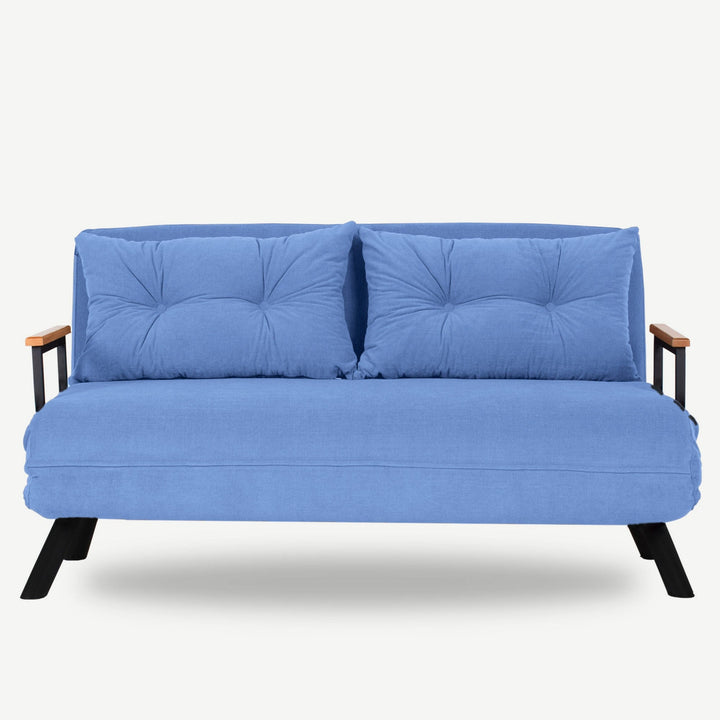 2 személyes kanapéágy Homoko 2-Seater - Kék-VASBÚTOR