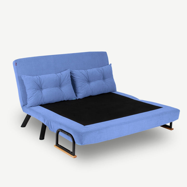 2 személyes kanapéágy Homoko 2-Seater - Kék-VASBÚTOR