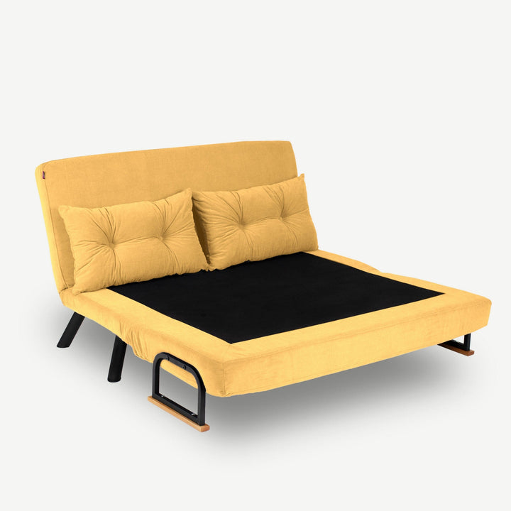 2 személyes kanapéágy Homoko 2-Seater - Mustársárga-VASBÚTOR