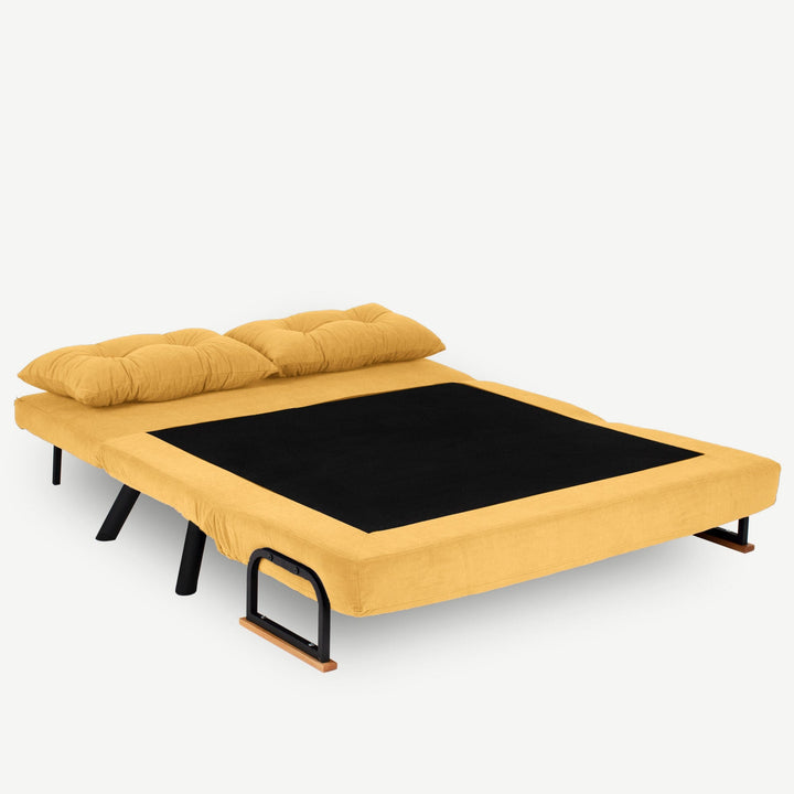 2 személyes kanapéágy Homoko 2-Seater - Mustársárga-VASBÚTOR