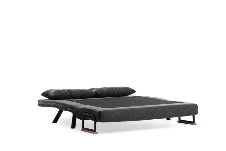 2 személyes kanapéágy Homoko 2-Seater - Sötét Szürke-VASBÚTOR